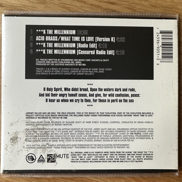 2K / THE KLF ***k The Millennium (Mute - USA original) (NM) CDM