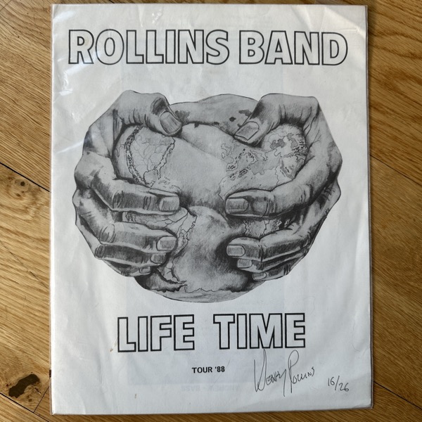 ROLLINS BAND Live In Deventer, Holland, October, 1987 (Signed edition, limited to 26) (Self released - USA original) (VG+/EX) 7" + INSERT