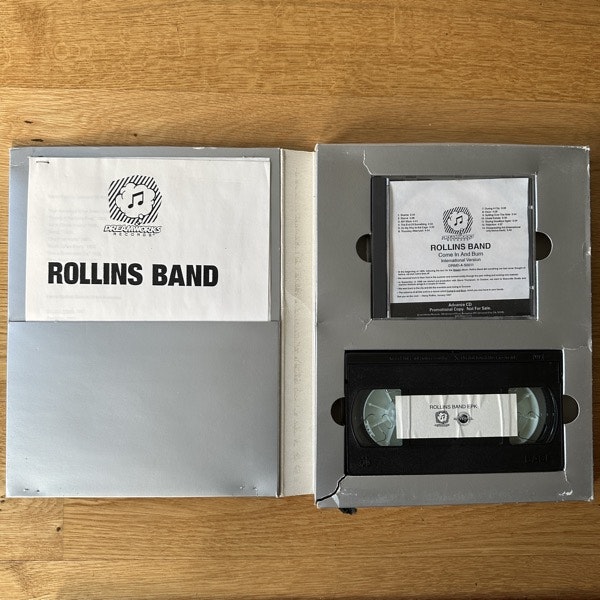 ROLLINS BAND Come In And Burn (Promo) (VG-/EX) CD+VHS BOX