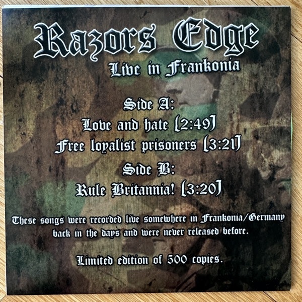 RAZORS EDGE Live In Frankonia (Self released - UK original) (EX) 7"