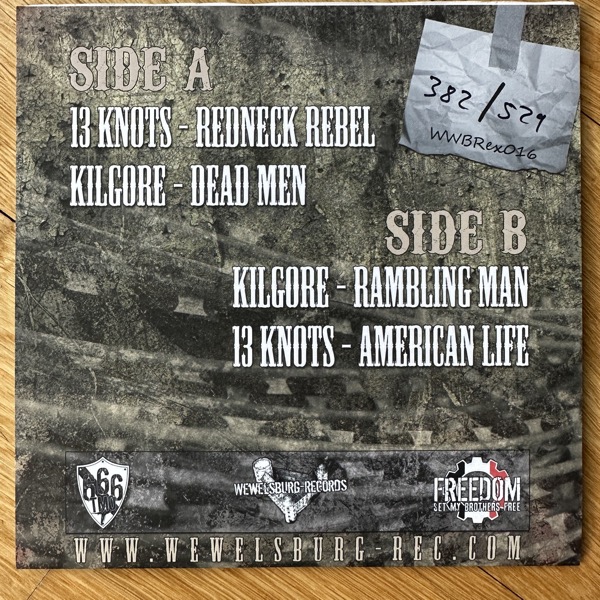 13 KNOTS / KILGORE Redneck Rebel (Wewelsburg - Germany original) (NM/EX) 7"