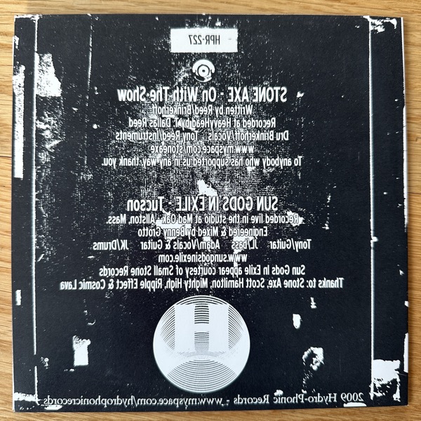 STONE AXE / SUN GODS IN EXILE Split (Green vinyl) (Hydro-Phonic - USA original) (NM/EX) 7"