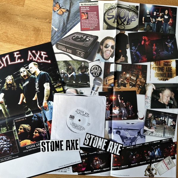 STONE AXE II (Incl. signed test press) (Music Abuse - USA original) (VG/EX/NM) 2LP+7"