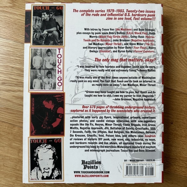 TOUCH AND GO The Complete Hardcore Punk Zine '79 - '83 (Bazillion Points - 2nd printing) (EX) BOOK