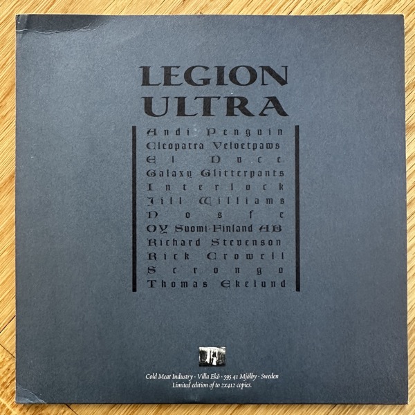 MZ.412 Legion Ultra (Cold Meat Industry - Sweden original) (VG+/EX) 7"