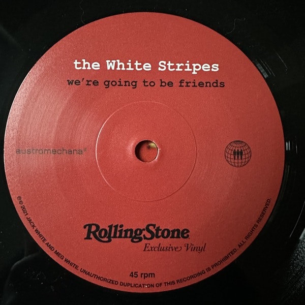 WHITE STRIPES, the We're Going To Be Friends / Seven Nation Army (Live At Auditorio Coca-Cola 2005) (Rolling Stone, Third Man - Germany original) (EX/VG+) 7" + MAGAZINE