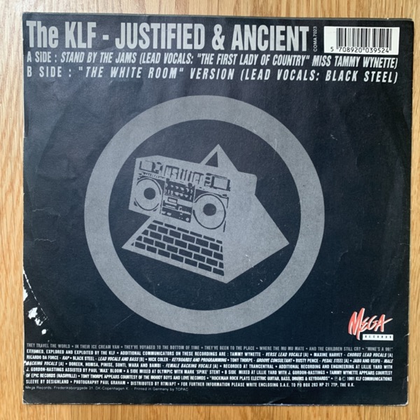 KLF, the Justified & Ancient (Coma - Scandinavia original) (VG) 7"