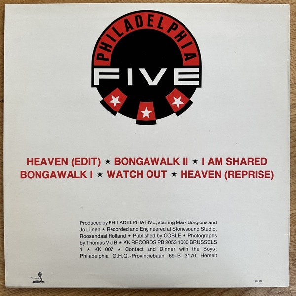 PHILADELPHIA FIVE Heaven (KK - Belgium original) (VG+) 12" EP