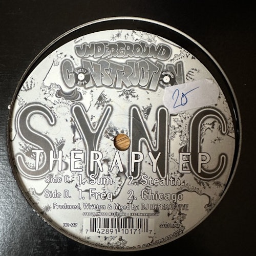 SYNC Therapy EP (NOTE: Only Side C+D) (Underground Construction – USA original) (VG+) 12"