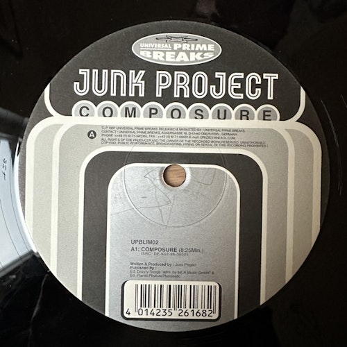 JUNK PROJECT Composure (Universal Prime Breaks – Germany original) (VG) 12"