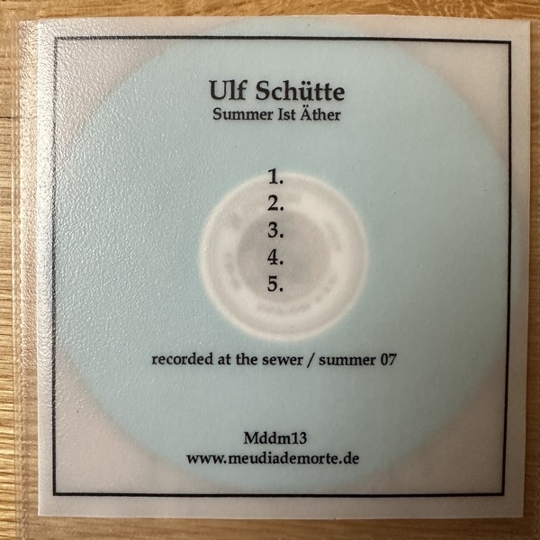 ULF SCHÜTTE Summer Ist Äther (Meudiademorte – Germany original) (NM) CDR