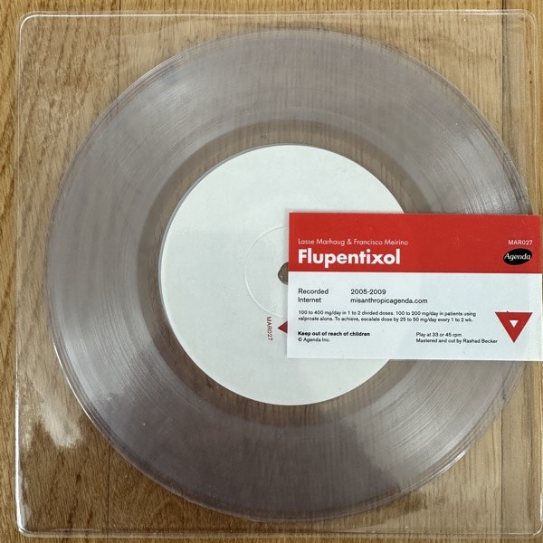 LASSE MARHAUG & FRANCISCO MEIRINO Flupentixol / Lamotrigine (Clear vinyl) (Misanthropic Agenda – USA original) (SS) 7"