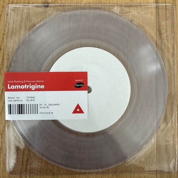 LASSE MARHAUG & FRANCISCO MEIRINO Flupentixol / Lamotrigine (Clear vinyl) (Misanthropic Agenda – USA original) (SS) 7"