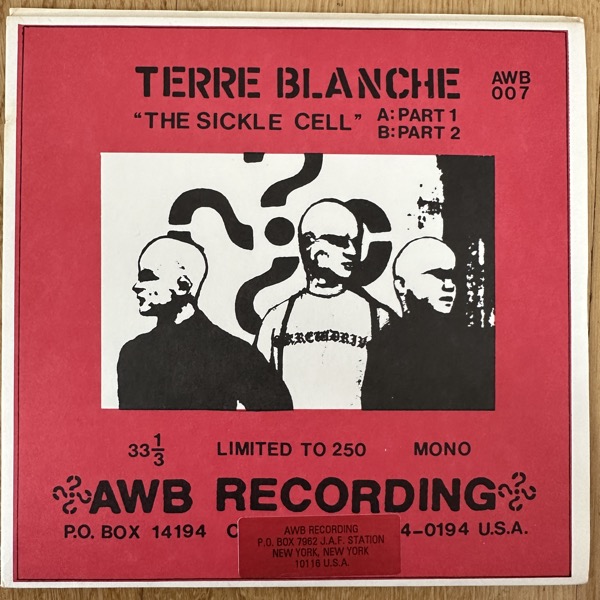TERRE BLANCHE The Sickle Cell (AWB - USA 2nd press) (VG+/EX) 7"
