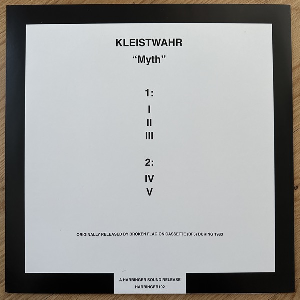 KLEISTWAHR Myth (Harbinger Sound – UK reissue) (EX) LP
