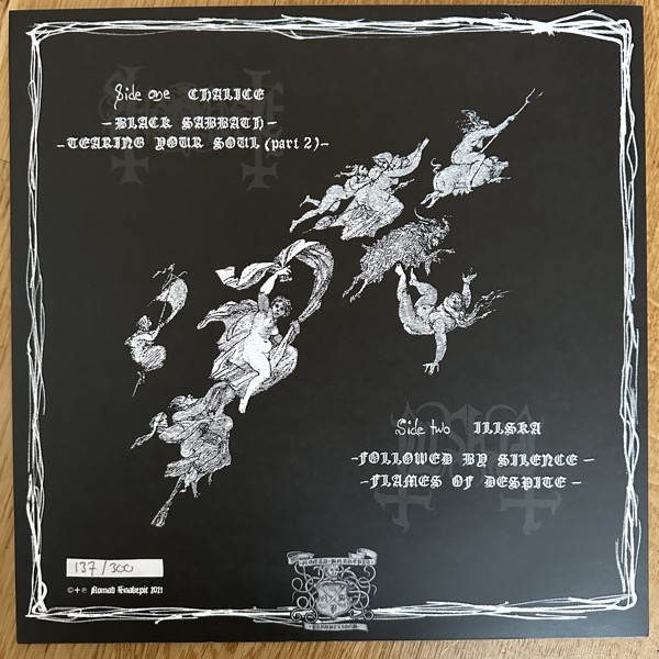 CHALICE / ILLSKA Splitdemo (White vinyl) (Nomad Snakepit – Holland reissue) (EX/NM) 12" EP