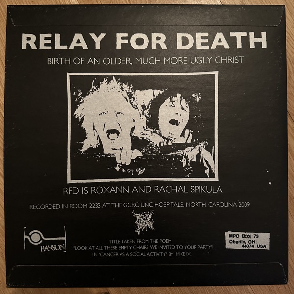 RELAY FOR DEATH Birth Of An Older, Much More Ugly Christ (Hanson - USA original) (EX) LP