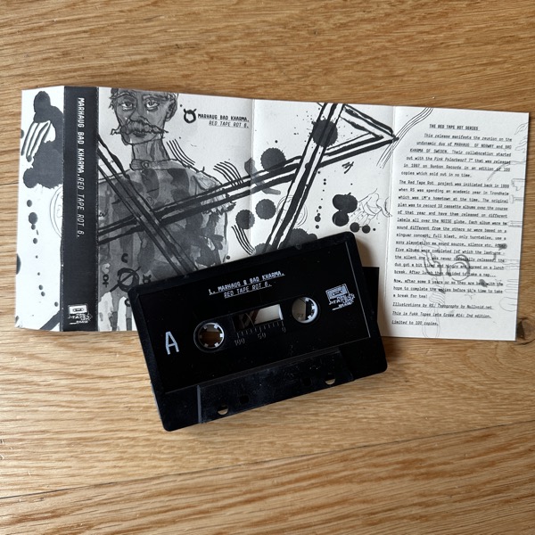 LASSE MARHAUG / BAD KHARMA Red Tape Rot 6 (Fukk Tapes Let's Erase – Sweden 2nd edition) (NM) TAPE