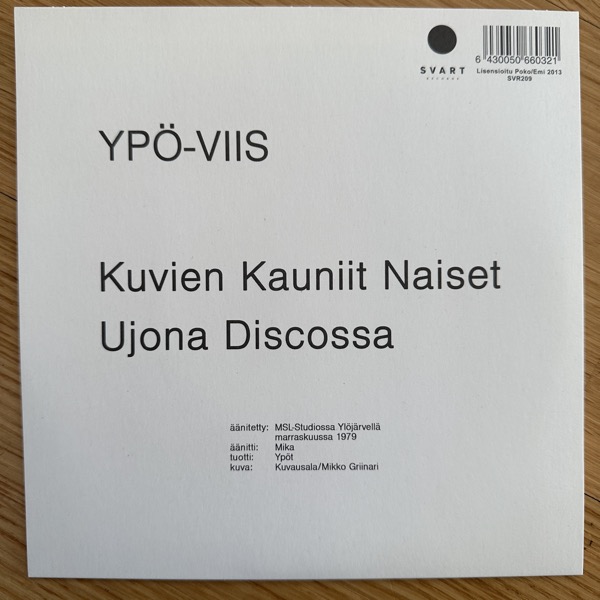 YPÖ-VIIS Kuvien Kauniit Naiset (Svart - Finland reissue) (NM/EX) 7"