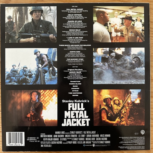 SOUNDTRACK Stanley Kubrick's Full Metal Jacket (Warner - Europe original) (EX) LP