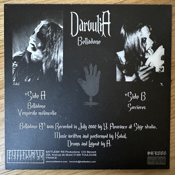 DARVULIA Belladone (Battlesk'rs - France original) (EX) 7"