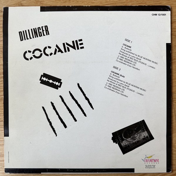 DILLINGER Cocaine (White vinyl) (Champagne - UK original) (VG+) 12"