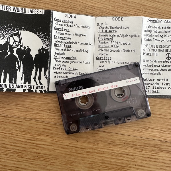 VARIOUS Join Us And Fight War! (Better World Tapes - Portugal original) (VG+) TAPE