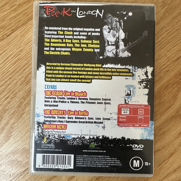 VARIOUS Punk In London (Umbrella - Australia reissue) (EX) DVD