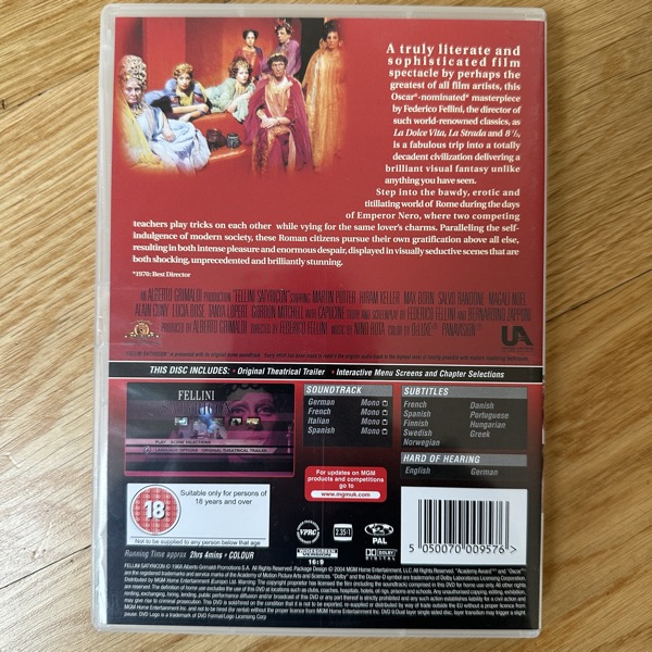 SATYRICON Fellini (NM) DVD