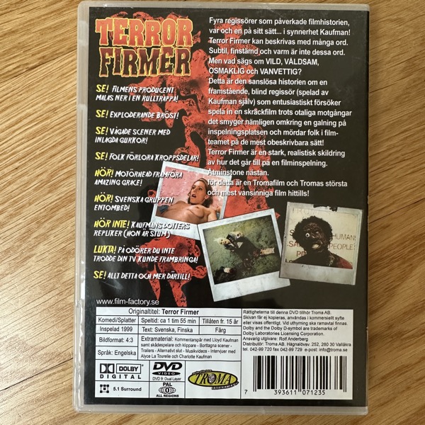 TERROR FIRMER Troma (EX) DVD