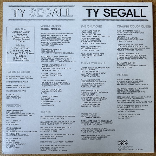 TY SEGALL Ty Segall (Drag City - USA original) (EX) LP