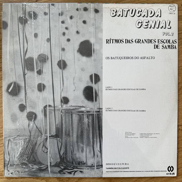 OS BATUQUEIROS DO ASFALTO Batucada Genial Vol. 2 (Ôba – Brazil original) (EX) LP