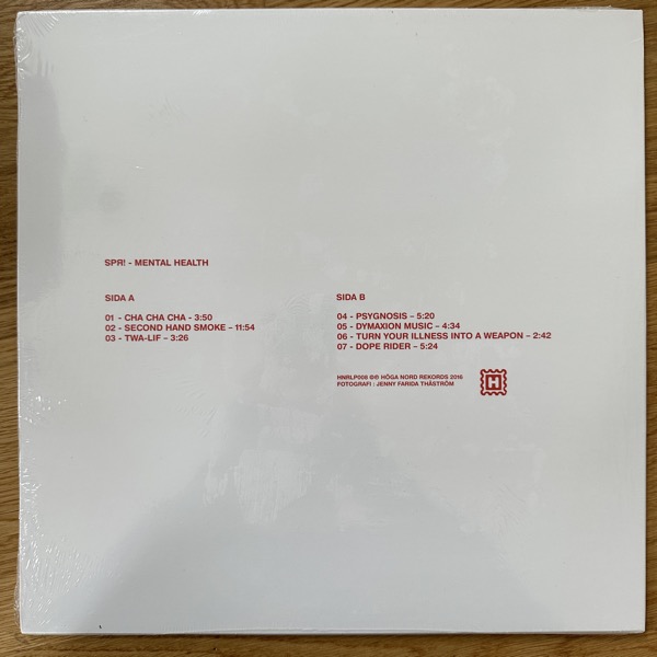 SPR! Mental Health (White vinyl) (Höga Nord - Sweden original) (SS) LP