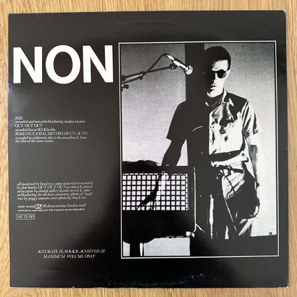 NON Rise (Mute - UK original) (VG+/EX) 12"