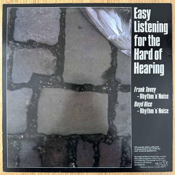 BOYD RICE / FRANK TOVEY Easy Listening For The Hard Of Hearing (Mute - UK original) (VG+) LP