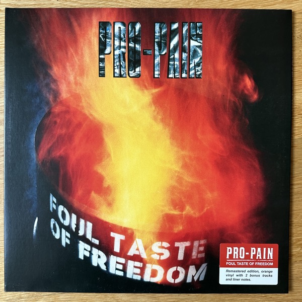 PRO-PAIN Foul Taste Of Freedom (Orange vinyl) (Steamhammer - Germany reissue) (EX/NM) LP+CD