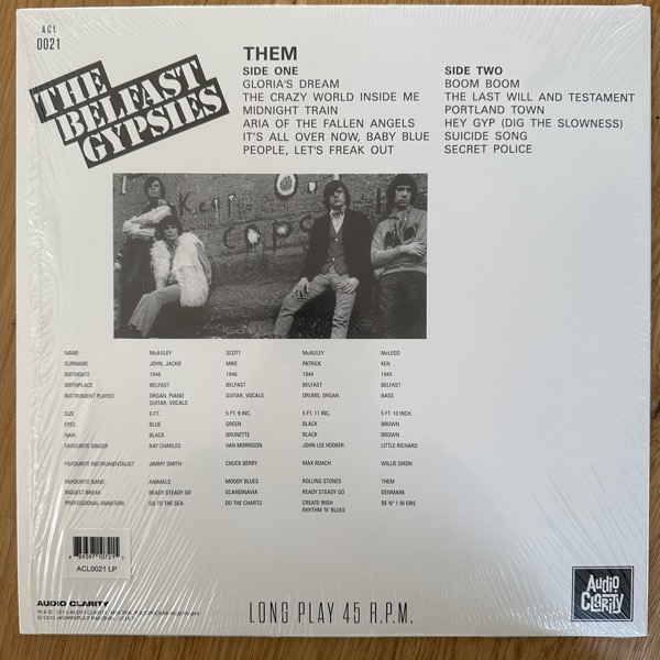 THEM The Belfast Gypsies (Audio Clarity - Russia reissue) (NM) LP