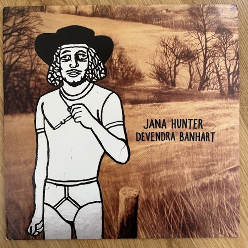 JANA HUNTER / DEVENDRA BANHART Split (Troubleman - USA original) (VG+/EX) LP