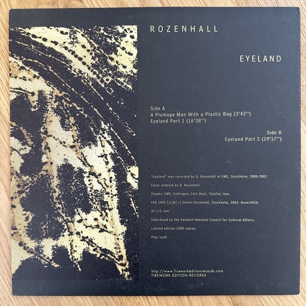 DANIEL ROZENHALL Eyeland (Yellow vinyl) (Firework Edition - Sweden original) (EX) LP