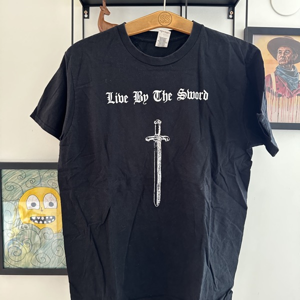 LIVE BY THE SWORD Logo (L) (USED) T-SHIRT