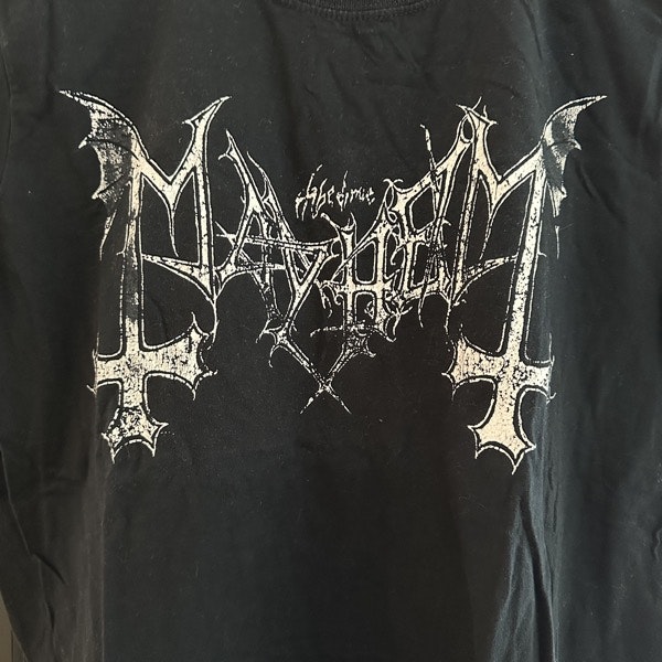 MAYHEM White logo (M) (USED) T-SHIRT