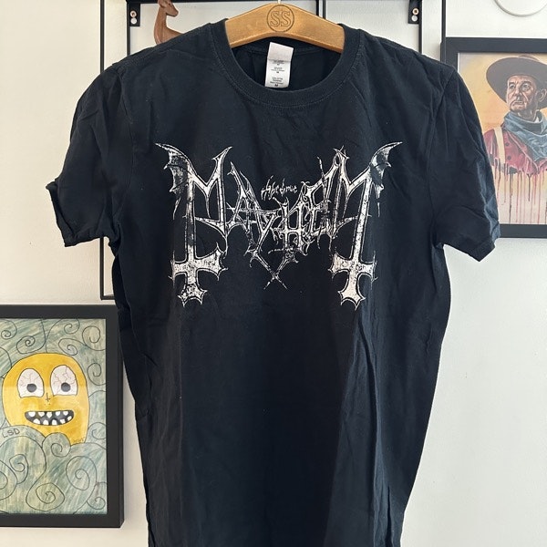 MAYHEM White logo (M) (USED) T-SHIRT