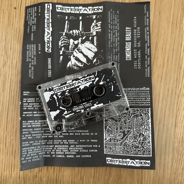 DETESTATION Unheard Cries (Consensus Reality - USA original) (EX) TAPE