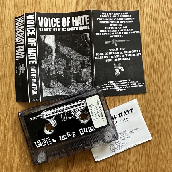 VOICE OF HATE Out Of Control (Holokrust Prod – Spain original) (EX) TAPE