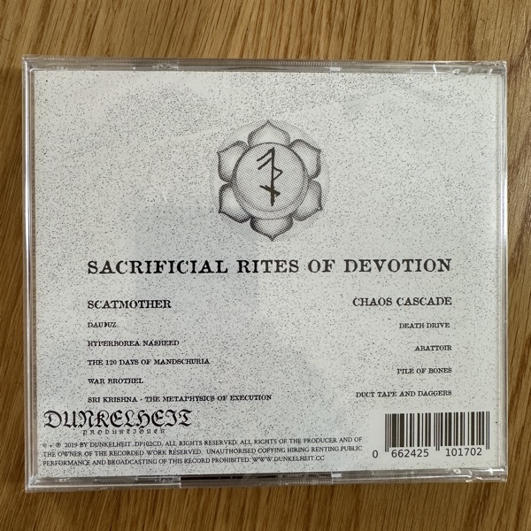 SCATMOTHER / CHAOS CASCADE Sacrificial Rites Of Devotion (Dunkelheit - Germany original) (SS) CD