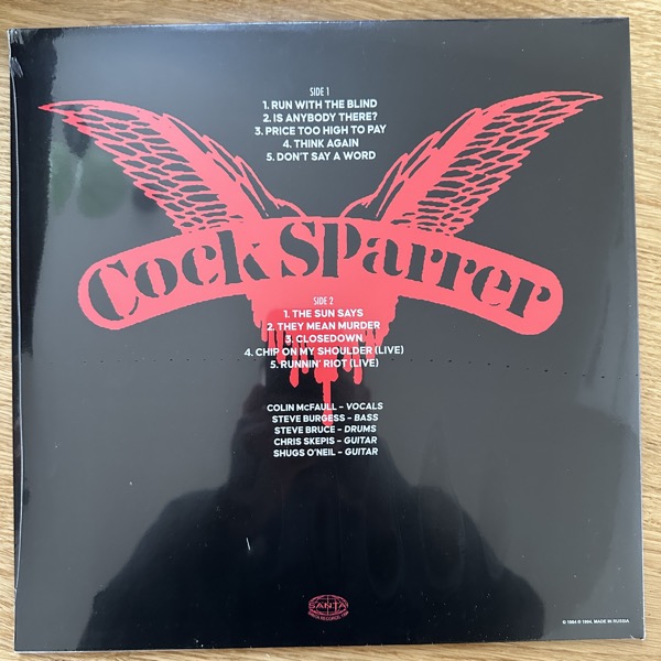 COCK SPARRER Running Riot In '84 (Santa - Russia reissue) (SS) LP
