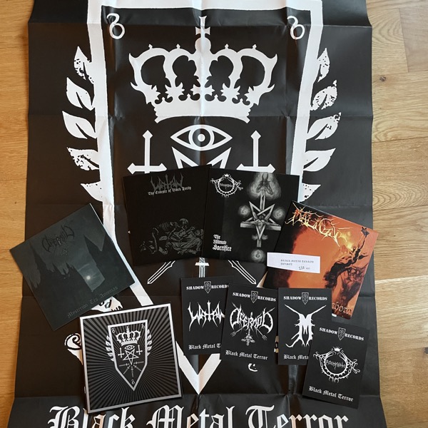 WATAIN / OFERMOD / MALIGN / TRIUMPHATOR Black Metal Terror (Shadow - Sweden original) (NM) 4x7" BOX