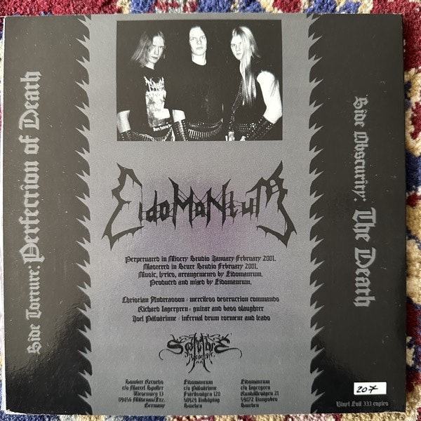 EIDOMANTUM The Death (Sombre - Germany original) (EX) 7"