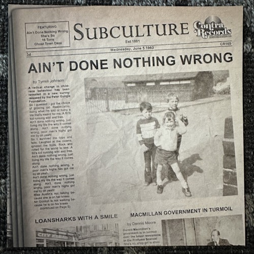 SUBCULTURE Ain't Done Nothing Wrong (Bone vinyl) (Contra - Germany original) (NM) 7"