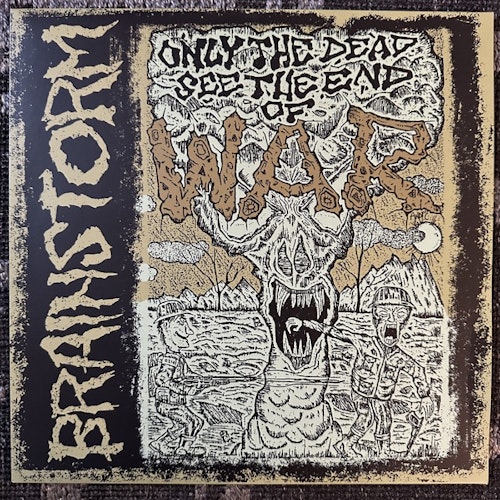 BRAINSTORM Only The Dead See The End Of War (Blue vinyl) (F.O.A.D. - Italy reissue) (EX) LP